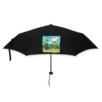 Raven Sunflowers chill Summer Lemonade Daylight Saving Time - Umbrella (small) - black - Front