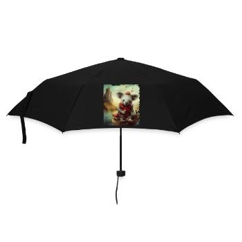 Cute koala in the boat - Umbrella (small) - black - Front