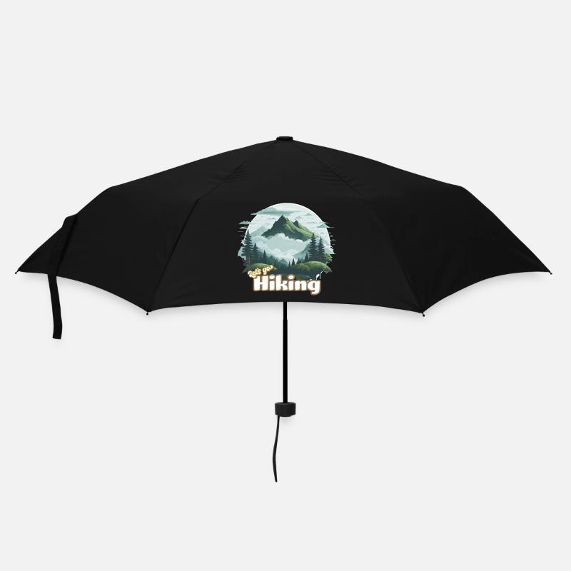 Lose Yourself in the Wilderness: Let's Go Hiking! - Umbrella (small) - black