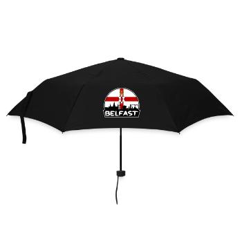 Belfast Northern Ireland Flag Skyline Silhouette T - Umbrella (small) - black - Front