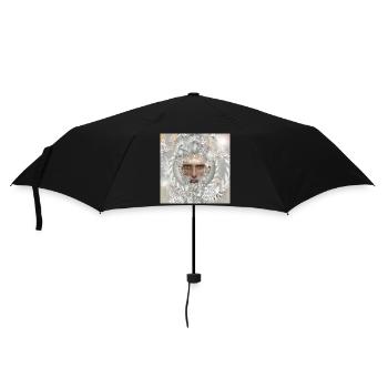 faszinierendes Porträt eines Wassermanns - Regenschirm (klein) - Schwarz - Vorne