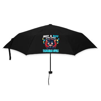 Just a Boy who Loves tasmanian Devils - Umbrella (small) - black - Front