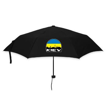 Kiev Ukraine Flag Skyline Silhouette Travel - Umbrella (small) - black - Front