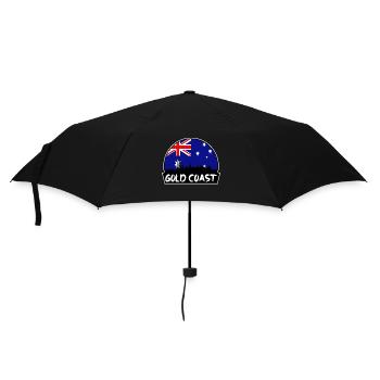 Gold Coast Australia Flag Skyline Silhouette Trave - Umbrella (small) - black - Front