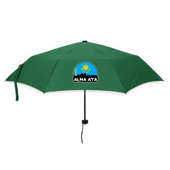 Alma Ata Kasachstan Flagge Skyline Silhouette Reisen - Regenschirm (klein) - Flaschengrün - Vorne
