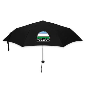Taschkent Usbekistan Flagge Skyline Silhouette Reisen - Regenschirm (klein) - Schwarz - Vorne
