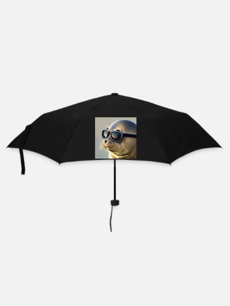 Seal with sunglasses - Umbrella (small) - black