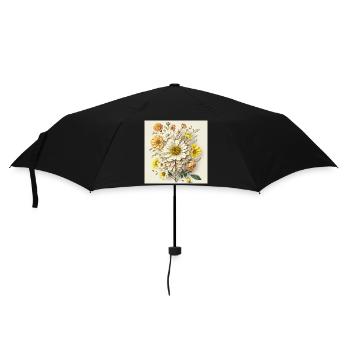 Fleur - Parapluie standard - noir - Devant