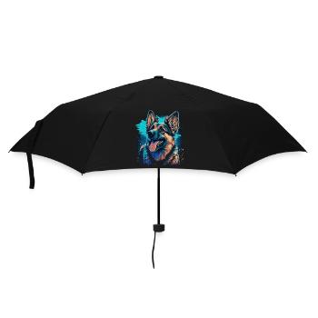 Deutscher Schäferhund - Regenschirm (klein) - Schwarz - Vorne