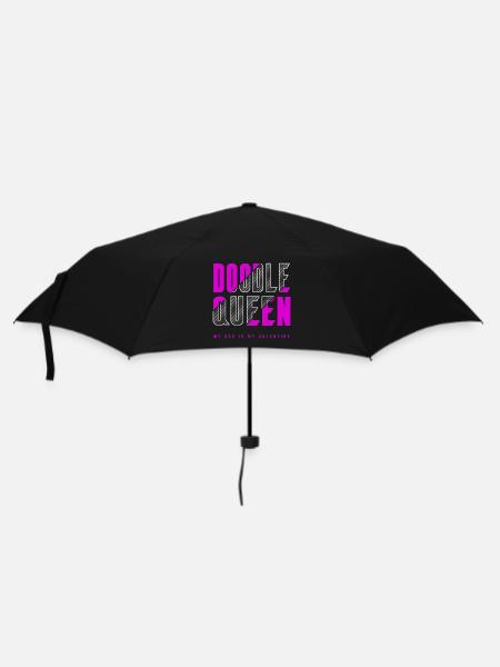 Doodle Königin - Regenschirm (klein) - Schwarz