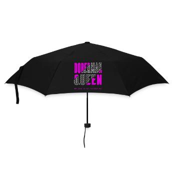 Dobermann Königin - Regenschirm (klein) - Schwarz - Vorne