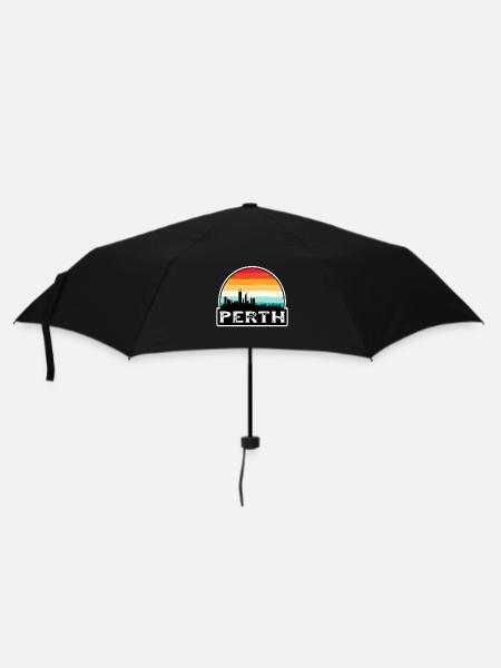 Perth Australia Flag Skyline Souvenir de voyage - Parapluie standard - noir