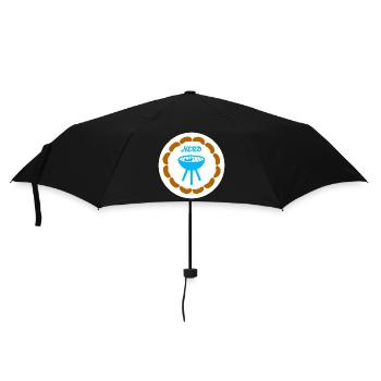 Sausage Chain Grilling Nerd Camping Bratwurst Grill - Umbrella (small) - black - Front
