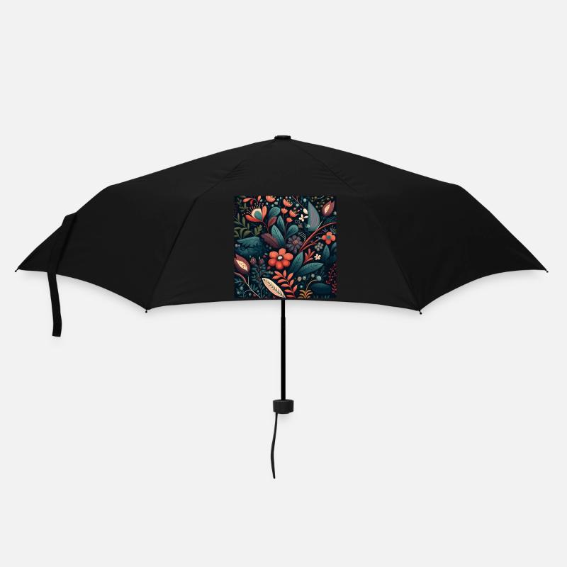 Motif de fleurs botaniques - Parapluie standard - noir