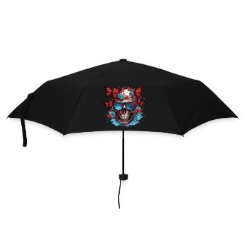 Schmetterlingszombie Skull - Regenschirm (klein) - Schwarz - Vorne