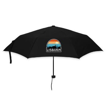 Lisburn Northern Ireland Flag Skyline Travel Souve - Umbrella (small) - black - Front