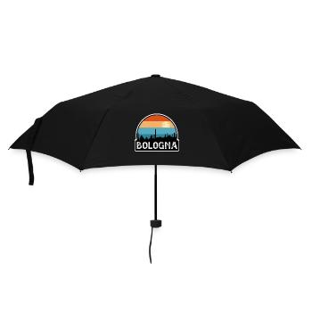 Bologna Italy Flag Skyline Travel Souvenir - Umbrella (small) - black - Front