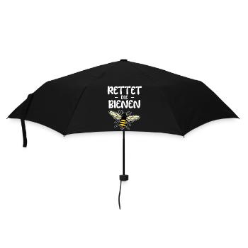 Artenschutz Statement Umwelt Biene Erde Natur - Regenschirm (klein) - Schwarz - Vorne