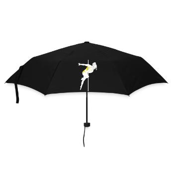 Pole Fitness Gelb Bikini Silhouette - Regenschirm (klein) - Schwarz - Vorne