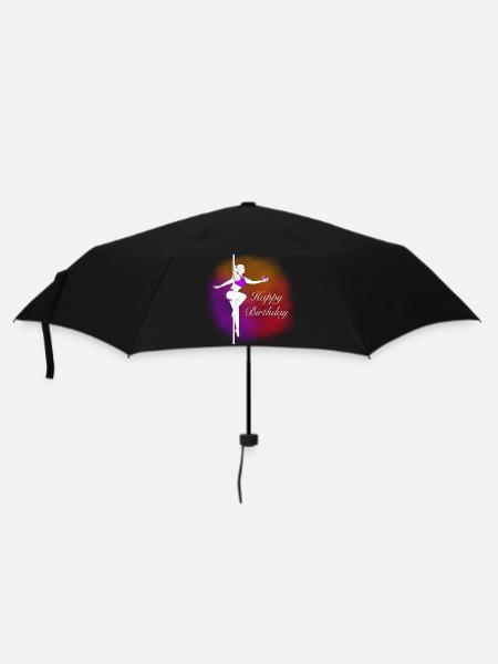 Illustration en dégradé d’anniversaire pour la danse au poteau - Parapluie standard - noir
