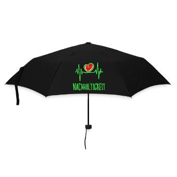 Nachhaltigkeit Erde Statement Naturschutz Umwelt - Regenschirm (klein) - Schwarz - Vorne