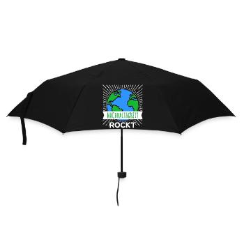 Umwelt Mutter Erde Nachhaltigkeit Umweltschützer - Regenschirm (klein) - Schwarz - Vorne