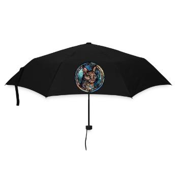 Donskoy Katzenrasse Aquarellglas - Regenschirm (klein) - Schwarz - Vorne
