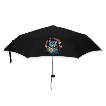 Exotique Shorthair Cat Race Aquarelle Verre - Parapluie standard - noir - Devant