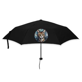 Manx Cat Breed Aquarelle Verre - Parapluie standard - noir - Devant