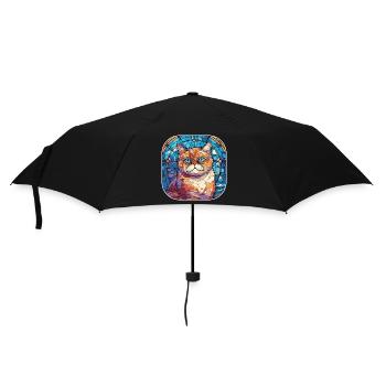 Coloré exotique Shorthair Cat Race Aquarelle - Parapluie standard - noir - Devant