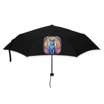 Bunte Britisch Kurzhaar Katzenrasse Aquarell - Regenschirm (klein) - Schwarz - Vorne