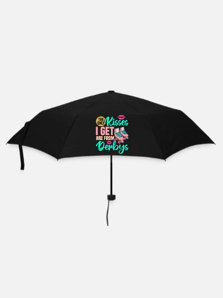 Rollschuh Design - Regenschirm (klein) - Schwarz