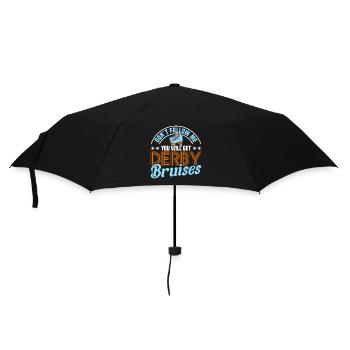 Rollschuh Design - Regenschirm (klein) - Schwarz - Vorne