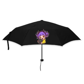 Cartoon Anime Comic Manga Animation Girl - Umbrella (small) - black - Front