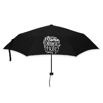 Mama needs a hug with little white hearts - Umbrella (small) - black - Front