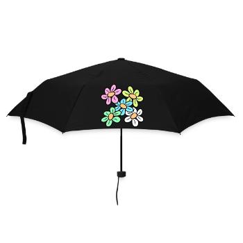 colorful flower floral pattern flower tendril floral floral - Umbrella (small) - black - Front