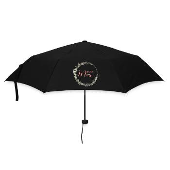 Soon Mrs. - Team Bride!,Kranz - Regenschirm (klein) - Schwarz - Vorne