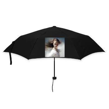 Frauenmalerei 01 - Regenschirm (klein) - Schwarz - Vorne