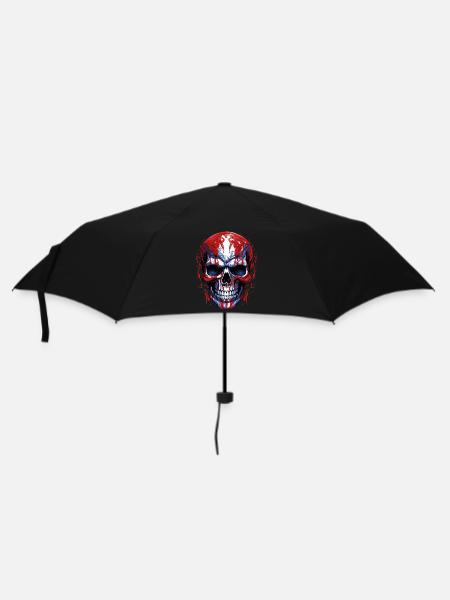 Graphique de crâne de drapeaux - Parapluie standard - noir
