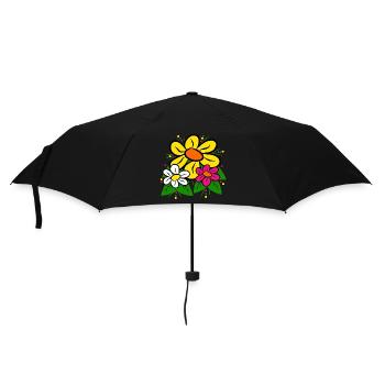 flower meadow colorful blossom flower tendril daisies - Umbrella (small) - black - Front