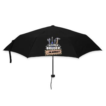 Bruderherz Großer Bruder Bro Geschwister Statement - Regenschirm (klein) - Schwarz - Vorne