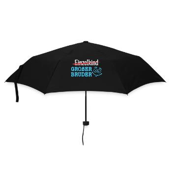 Einzelkind Geschwister Großer Bruder Statement - Regenschirm (klein) - Schwarz - Vorne