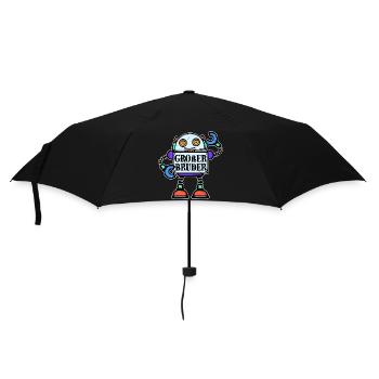Bruderherz Statement Geschwister Großer Bruder - Regenschirm (klein) - Schwarz - Vorne