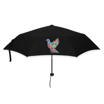 Dove Aquarelle colorée Animal Animal Illustration - Parapluie standard - noir - Devant