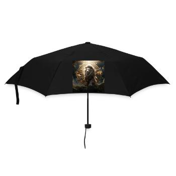 Gott Löwe - Regenschirm (klein) - Schwarz - Vorne