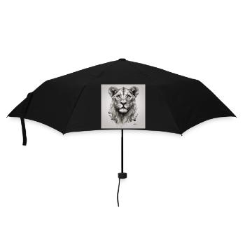 König des Dschungels - Regenschirm (klein) - Schwarz - Vorne