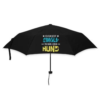 Hund Statement Haustiere Kuscheltier Lieblingstier - Regenschirm (klein) - Schwarz - Vorne