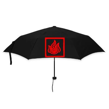 Symbol of fire in square - Umbrella (small) - black - Front