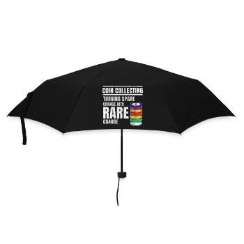 Coin Collecting Collector Numismatic Numismatist - Umbrella (small) - black - Front