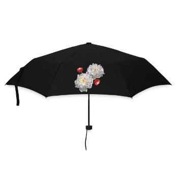 Pfingstrosen, Blumenmotive, gartenliebhaber - Regenschirm (klein) - Schwarz - Vorne